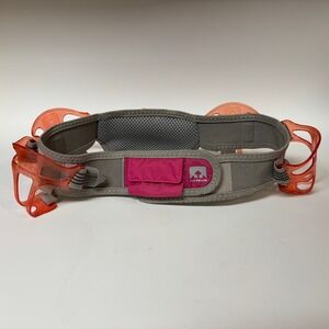 Nathan Speed 4R Running Hydration Belt Gray Pink Small Four Bottle Holster